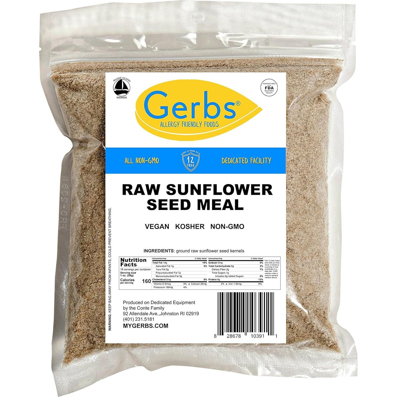 Harina de Semilla de Girasol Gerbs 453g - Libre de Alérgenos