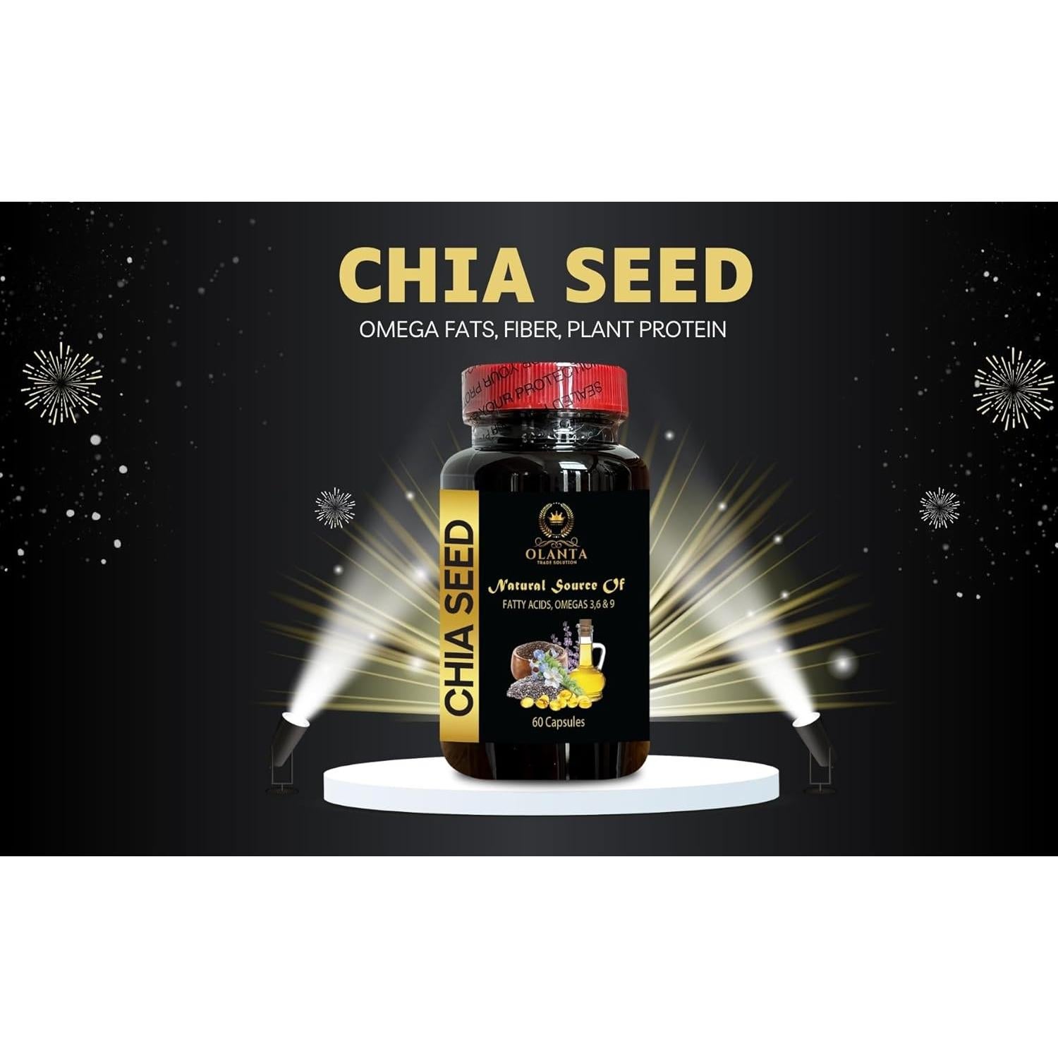 Suplemento de Semilla de Chía Vitalabs - 60 Cápsulas Omega-3