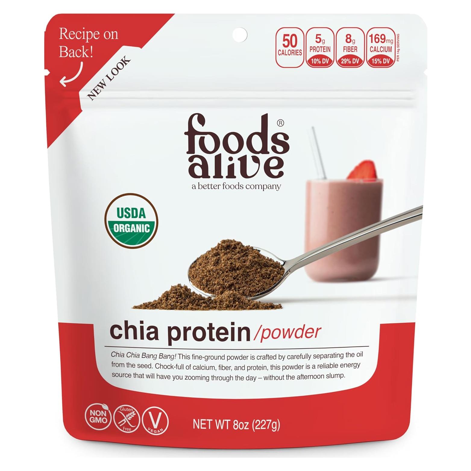 Polvo de Proteína de Chía Orgánico Foods Alive 227 g