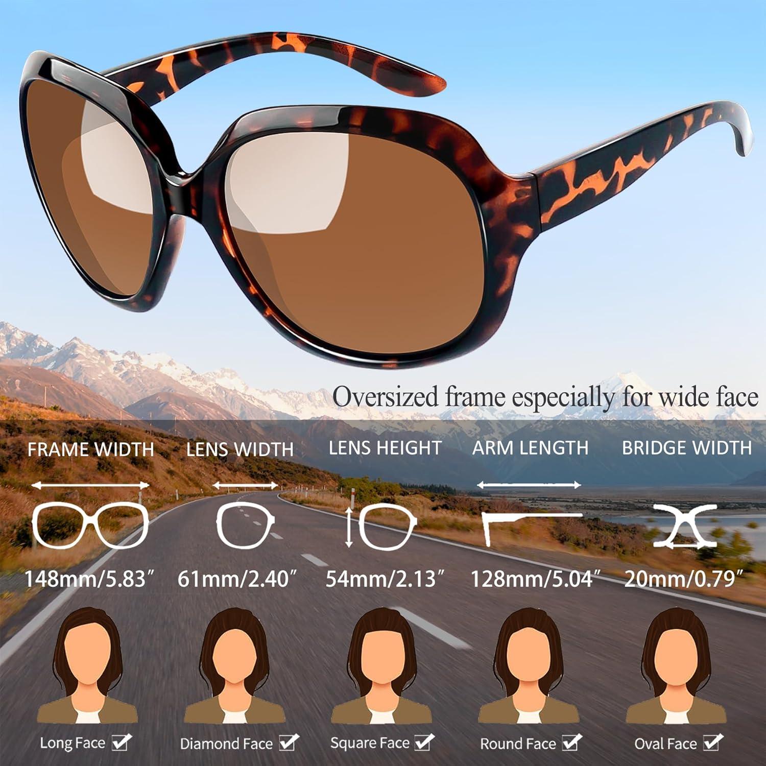 Gafas de sol Joopin grandes para mujer, polarizadas UV400