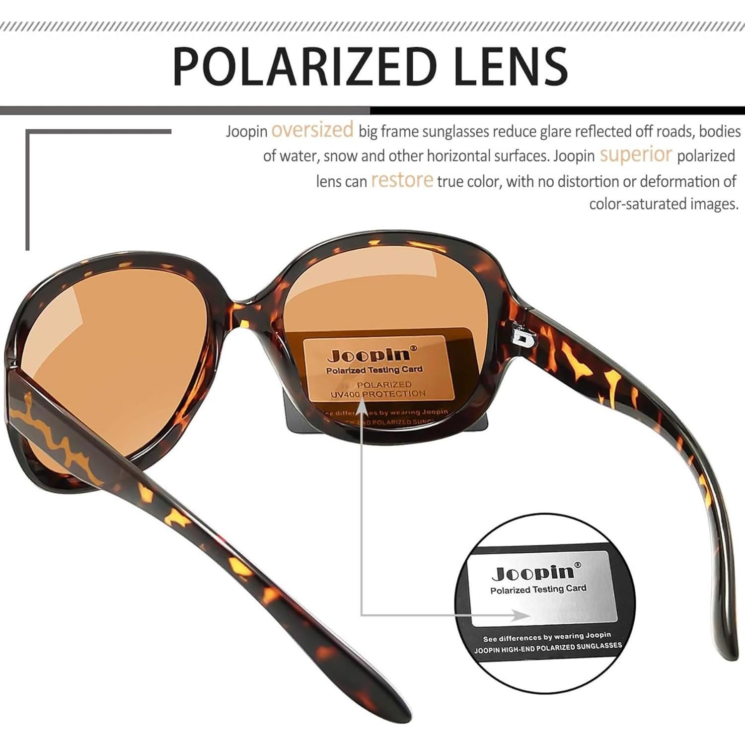 Gafas de sol Joopin grandes para mujer, polarizadas UV400