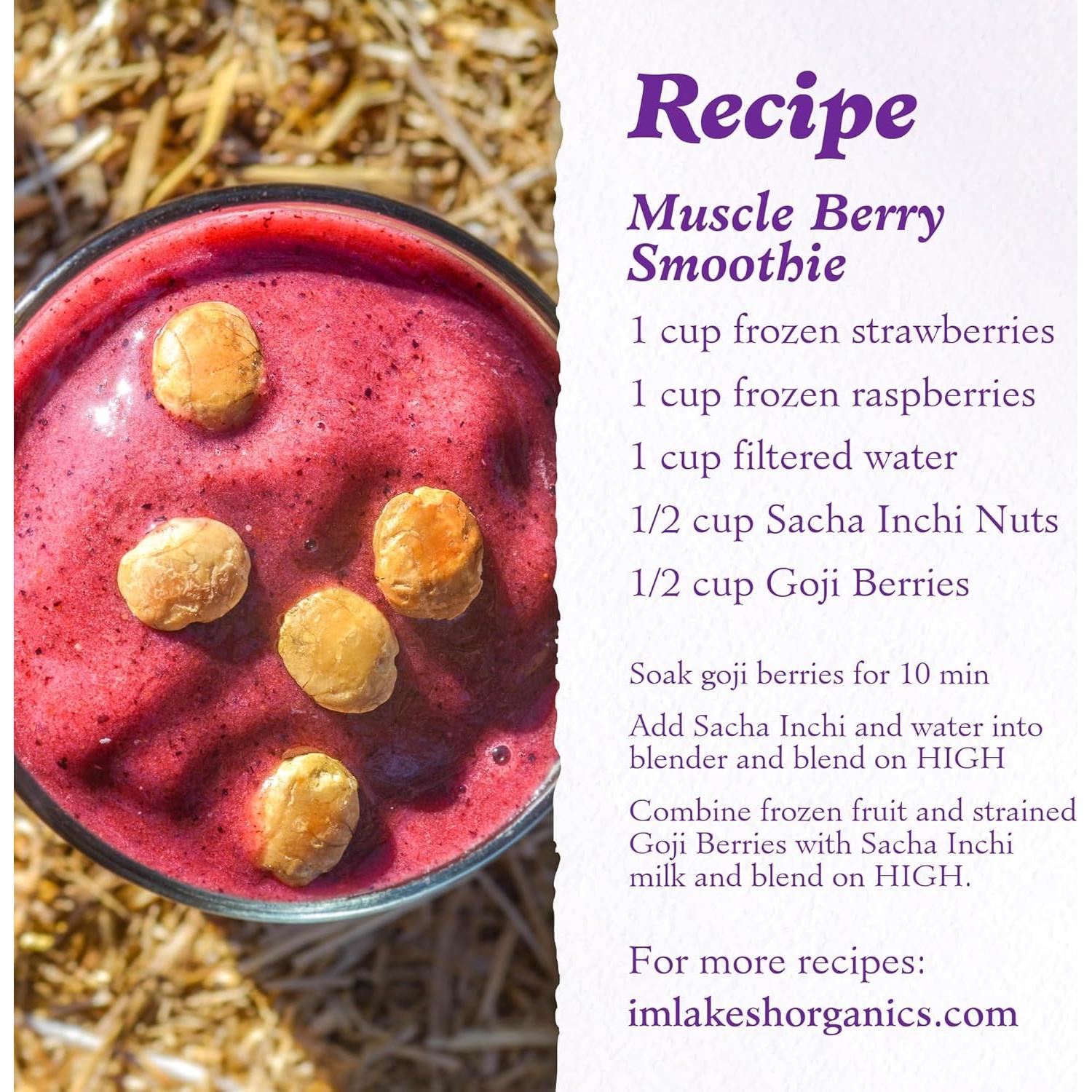 Nueces Sacha Inchi Imlakesh Organics 396g Tarro Metal