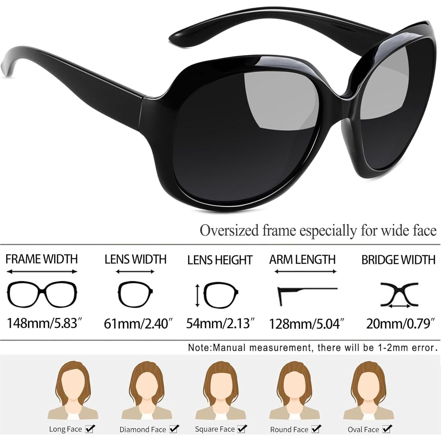 Gafas de sol grandes Joopin para mujer, polarizadas UV400