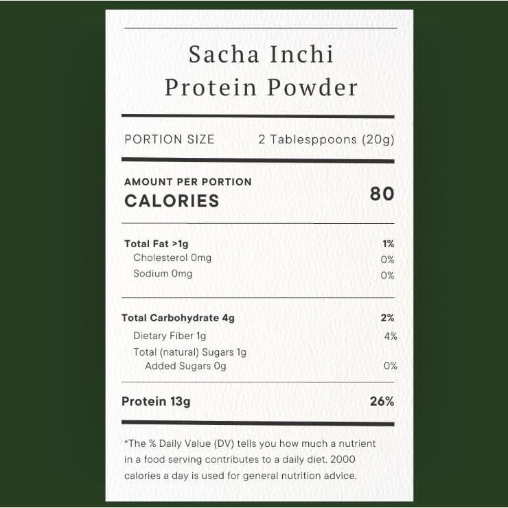 Sacha Inchi Polvo de Proteína Vegetal 0.91 kg - Vegano y Libre de Alérgenos