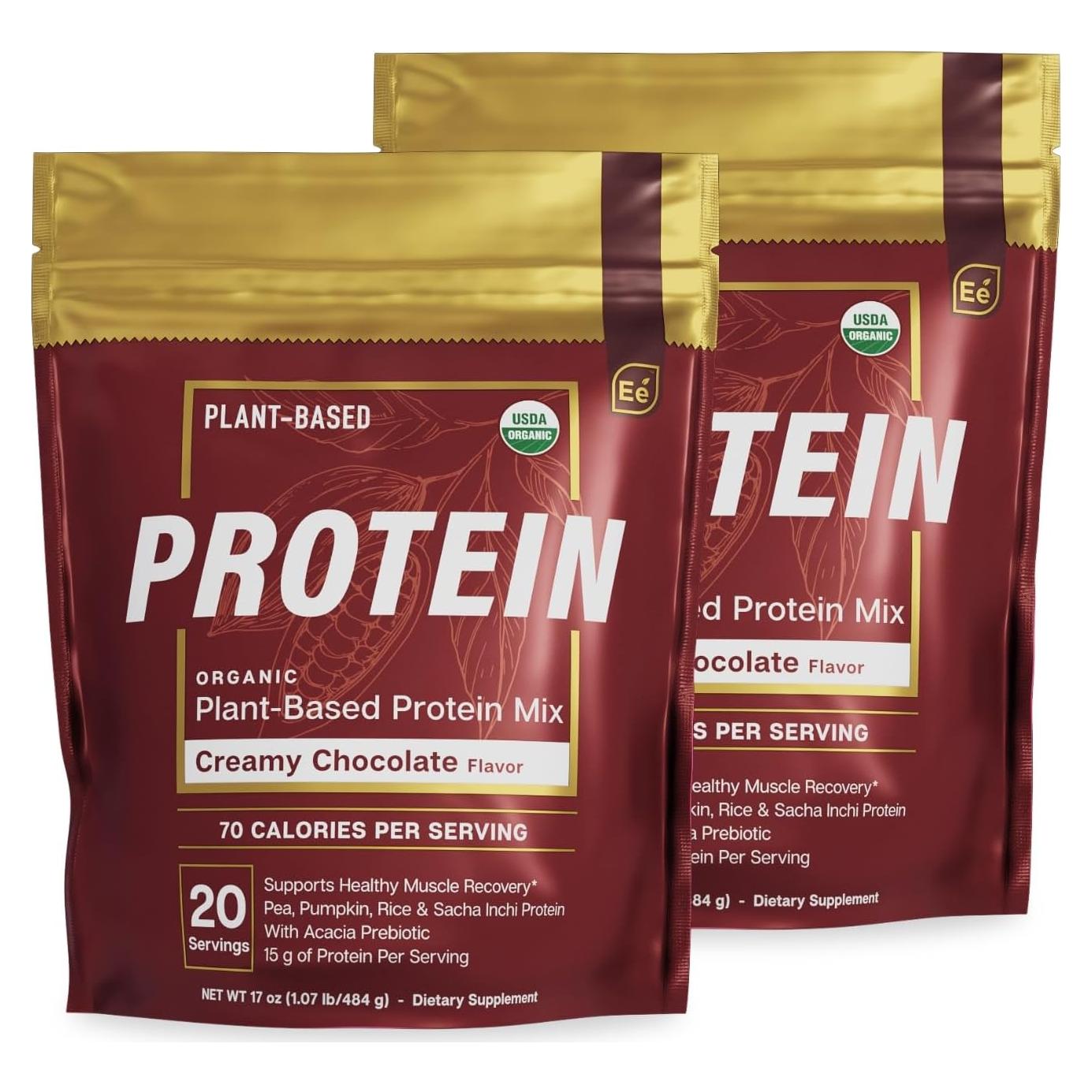 Proteína Vegetal Orgánica Elementos Esenciales 0.48kg Chocolate