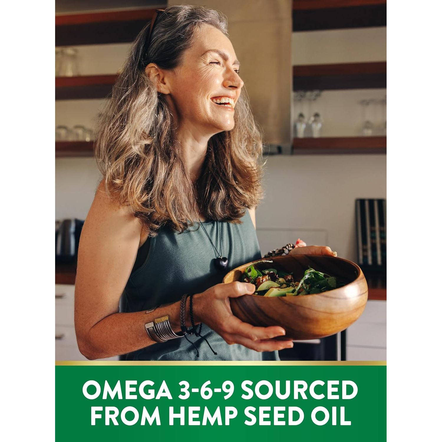 Aceite de Semilla de Cañamo Nature's Truth 1400mg 60 Cápsulas Omega 3 6 9