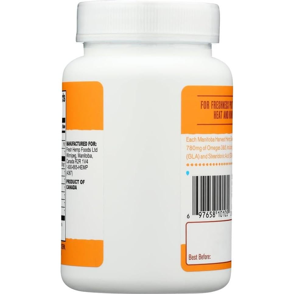 Aceite de Semilla de Cañamo Manitoba Harvest 1000mg 60 Cápsulas