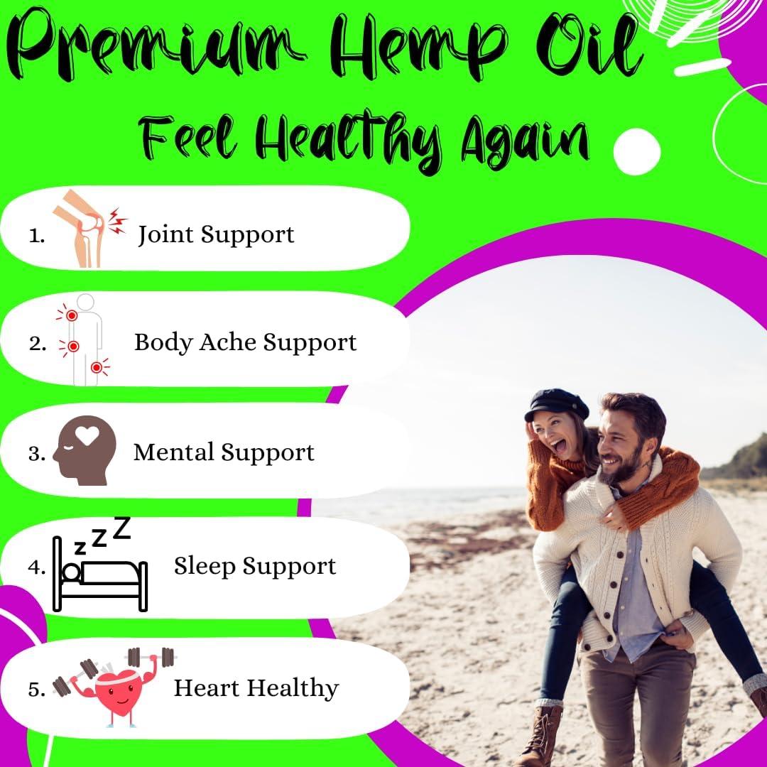 True Hemp Oil 500,00 Hemp Oil Blend w/Ingredient You Need for Body Aches, worriedness & to Feel Calm