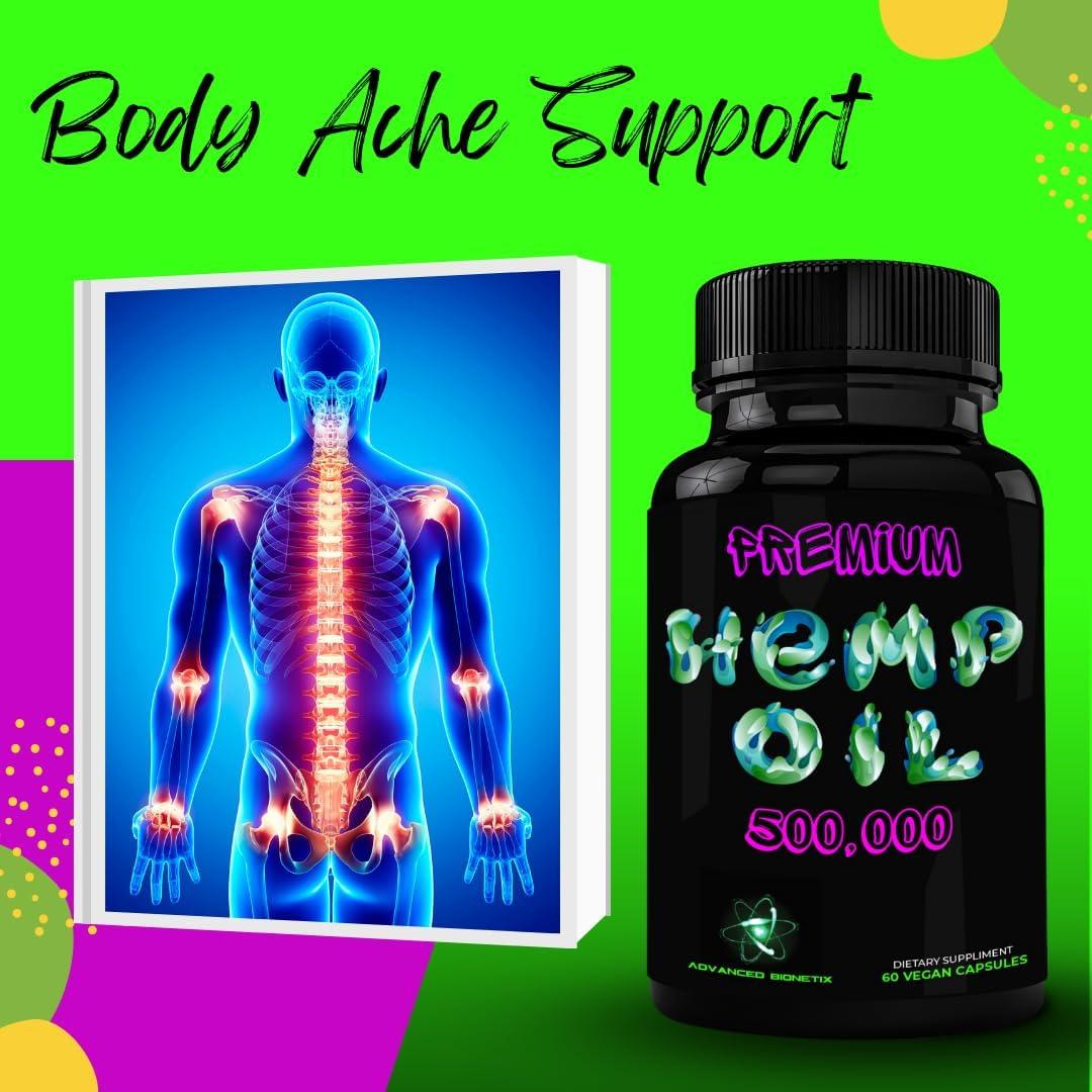 True Hemp Oil 500,00 Hemp Oil Blend w/Ingredient You Need for Body Aches, worriedness & to Feel Calm