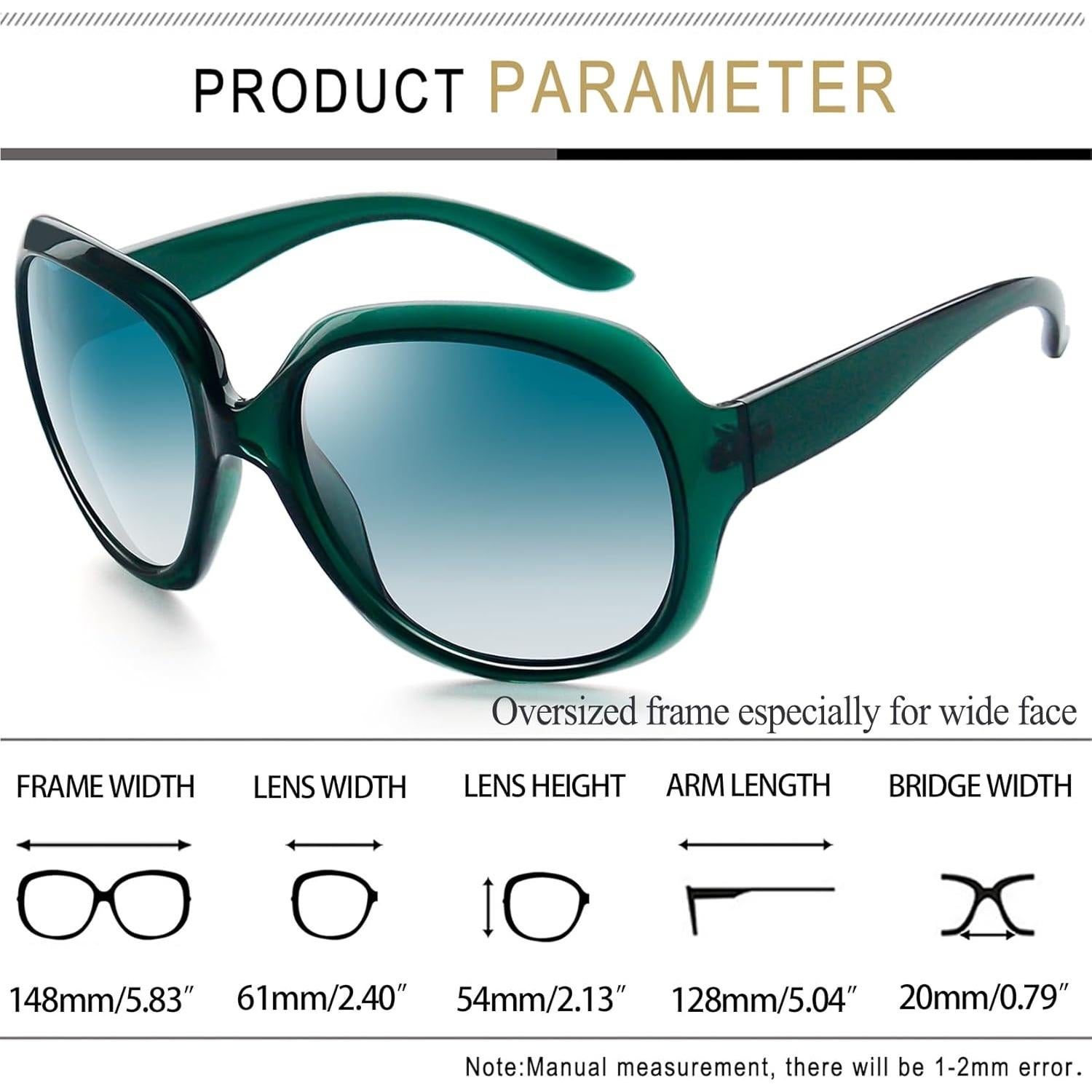 Gafas de sol grandes Joopin para mujer UV400 polarizadas