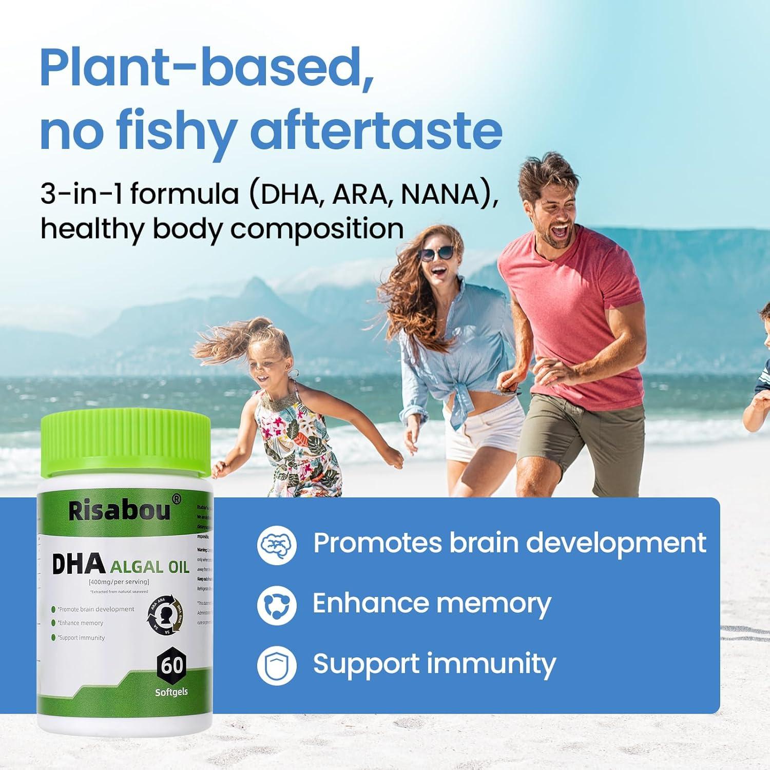 Aceite de Algas DHA 400 mg JulyDeer - 60 Cápsulas Veganas