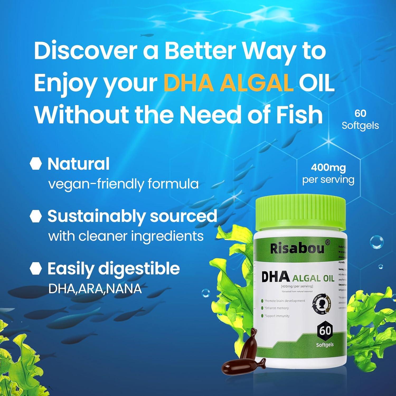 Aceite de Algas DHA 400 mg JulyDeer - 60 Cápsulas Veganas