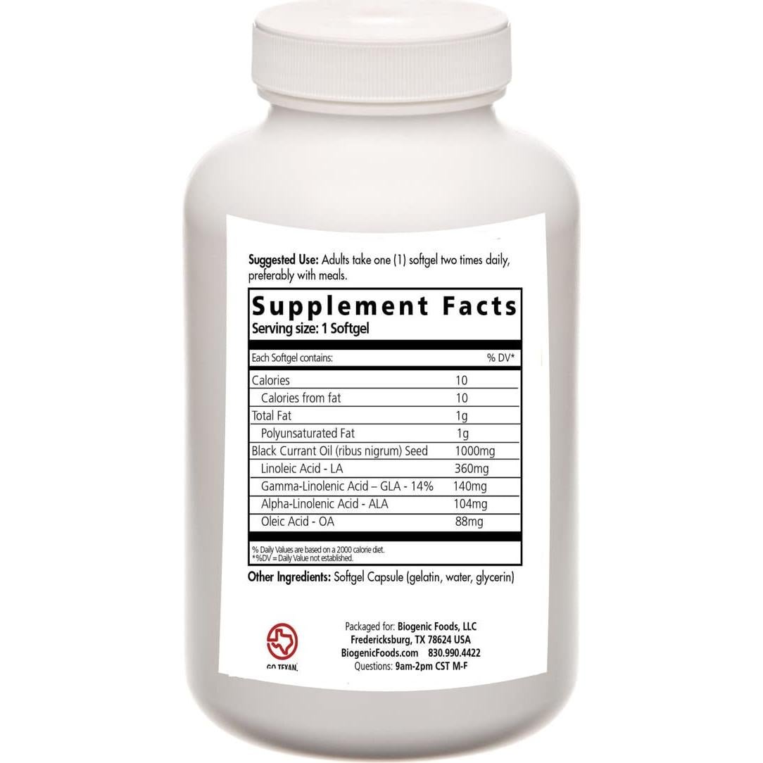 Aceite de Semilla de Grosella Negra Biogenic Foods 1000 mg