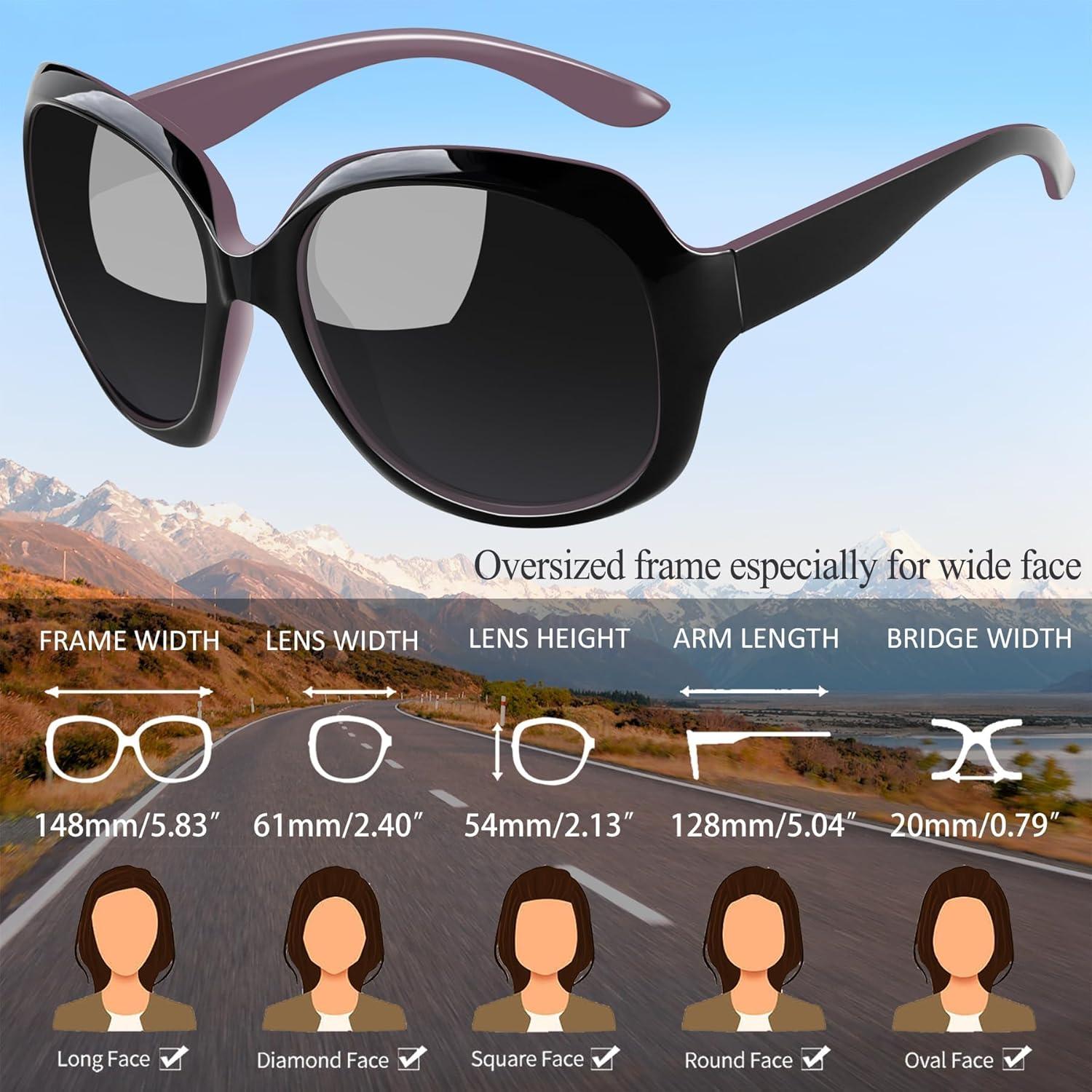 Gafas de sol grandes Joopin para mujer, polarizadas UV400
