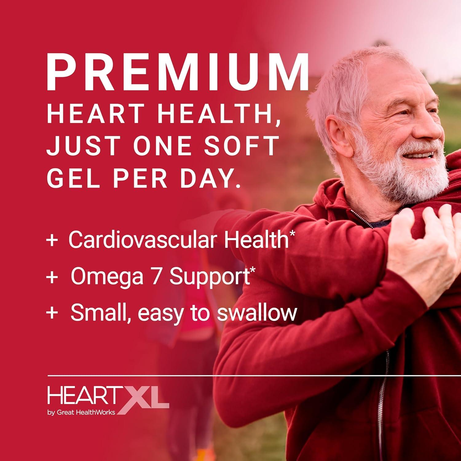 CorazónXL Omega-7 Suplemento de Salud Cardiovascular 30 Geles