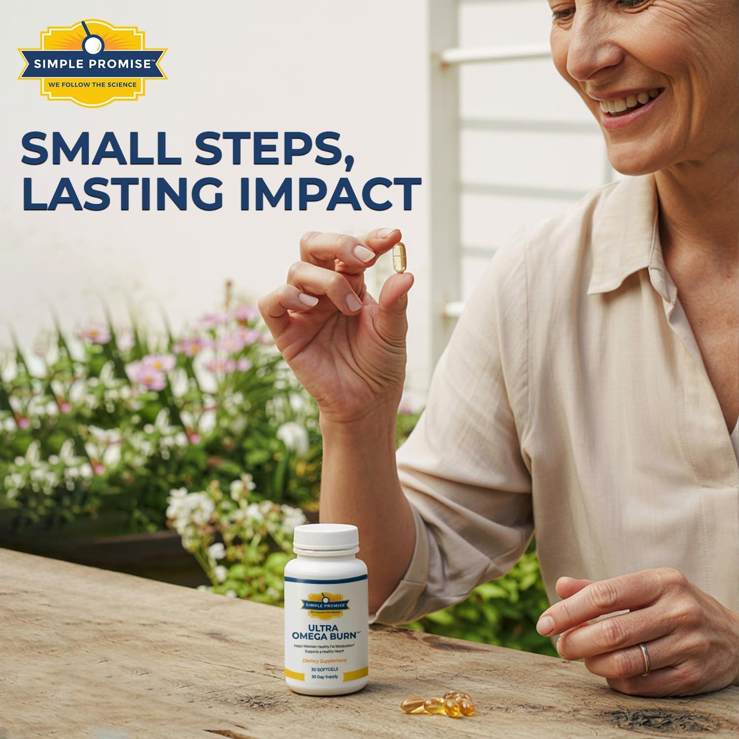 Suplemento Omega-7 Simple Promise - 30 Softgels para Metabolismo y Corazón