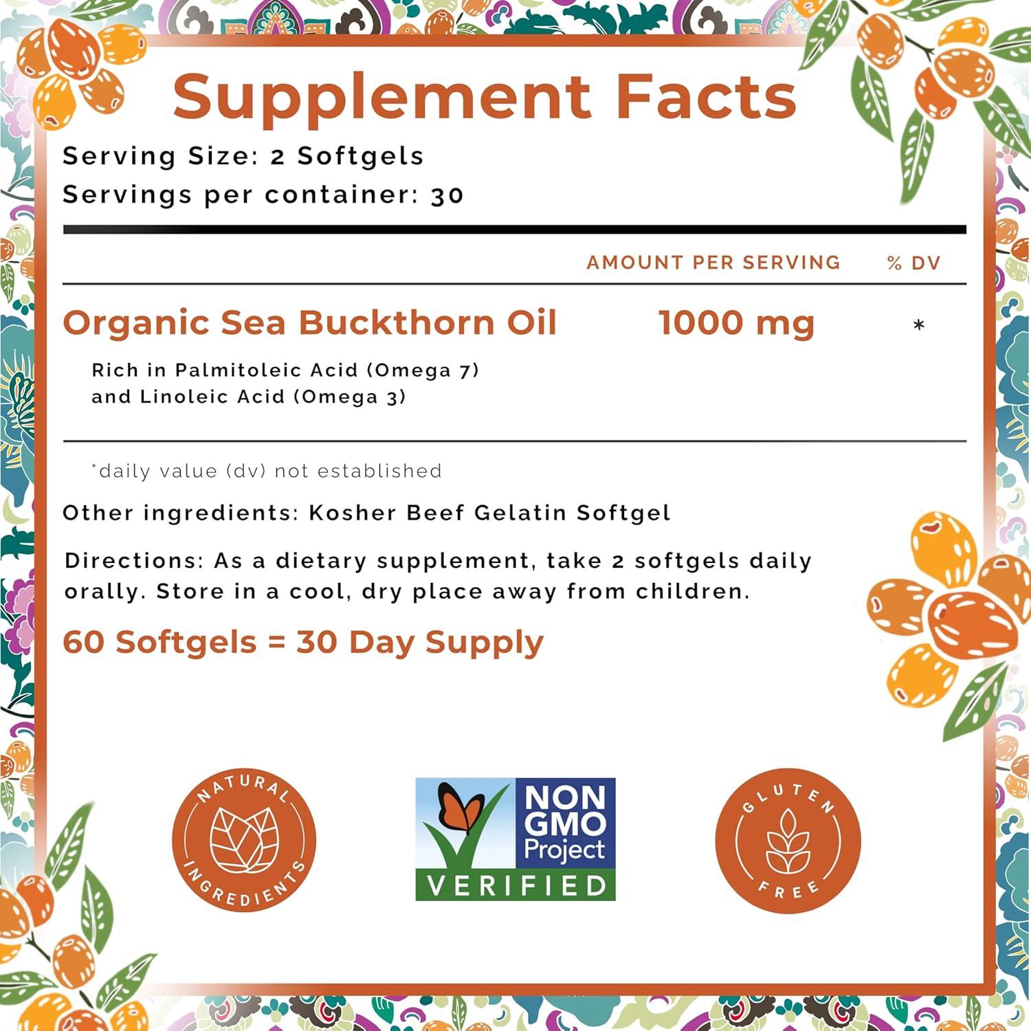 Suplemento Fem-Omega7 SeabuckWonders 60 Cápsulas Hidratantes