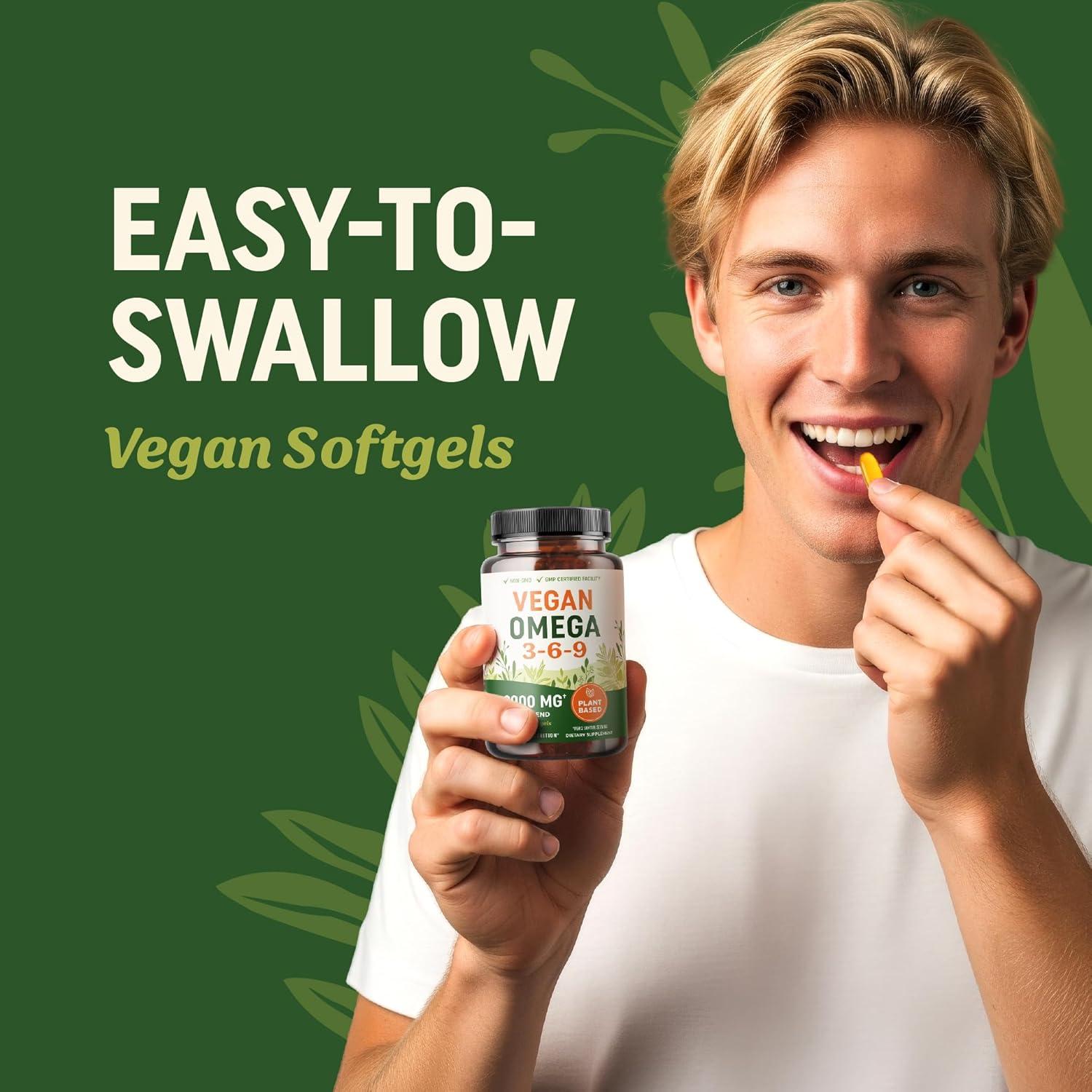 Suplemento Vegano Omega 3 6 9 MAV Nutrition 2000mg 60 Cápsulas