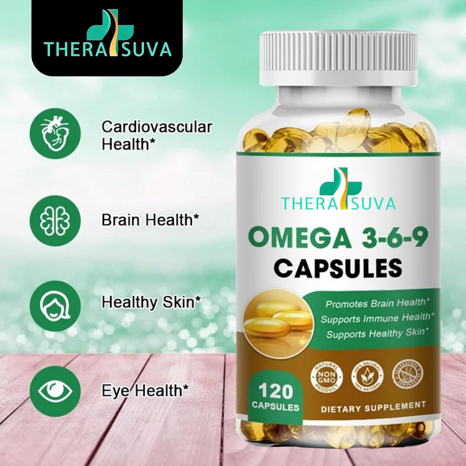 Suplemento Omega 3-6-9 TheraSuva 120 geles veganos 60 días