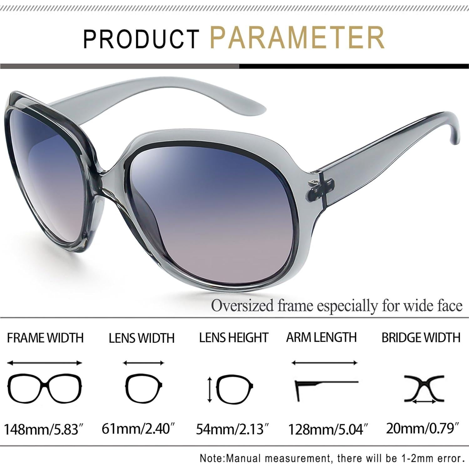 Gafas de sol grandes Joopin polarizadas UV400 para mujeres