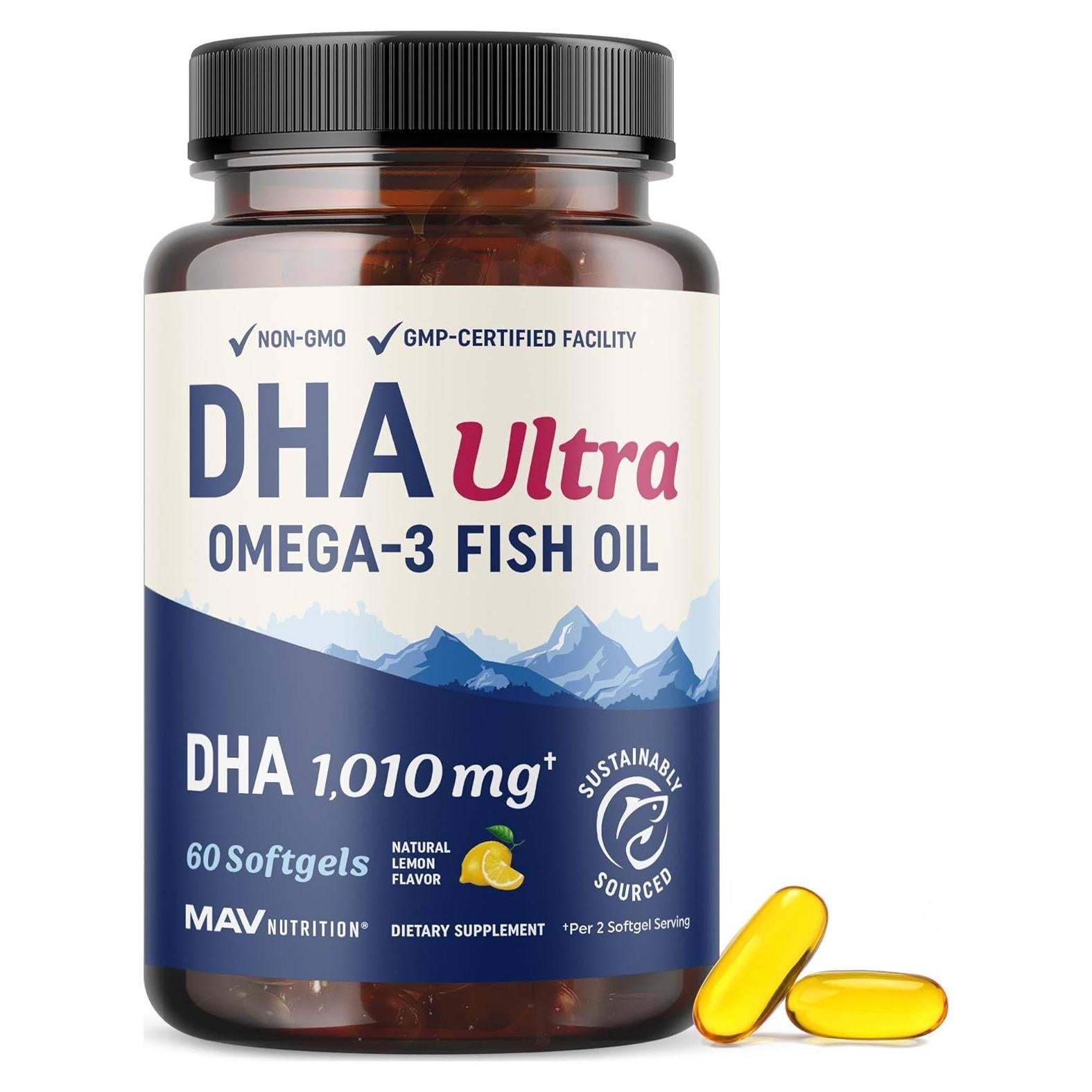 Suplemento DHA Ultra 1,010MG MAV Nutrition - Omega 3