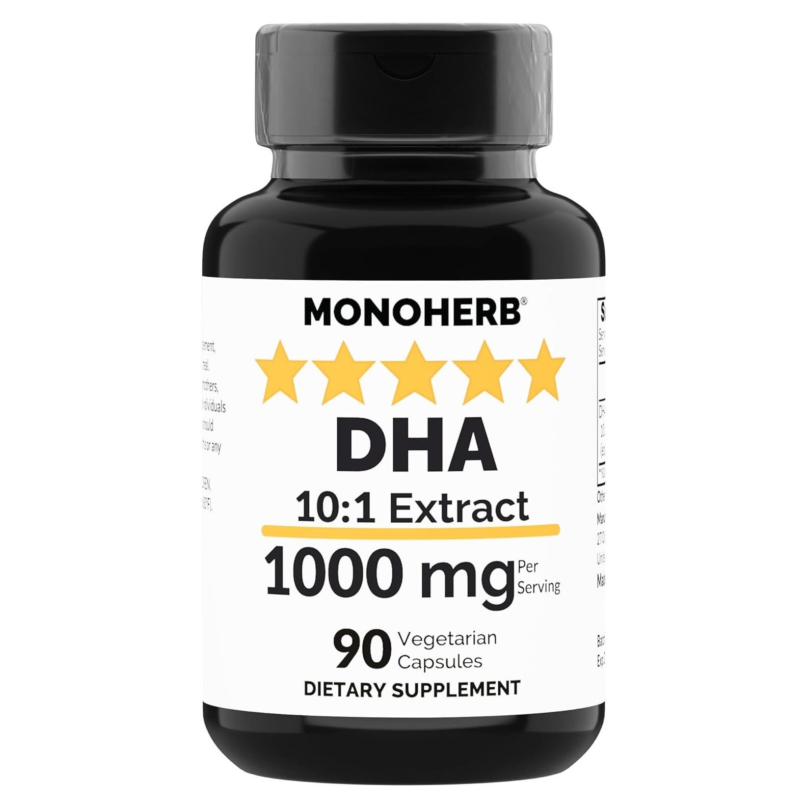 Extracto de DHA Monoherb 1000 mg - 90 Cápsulas Vegetarianas