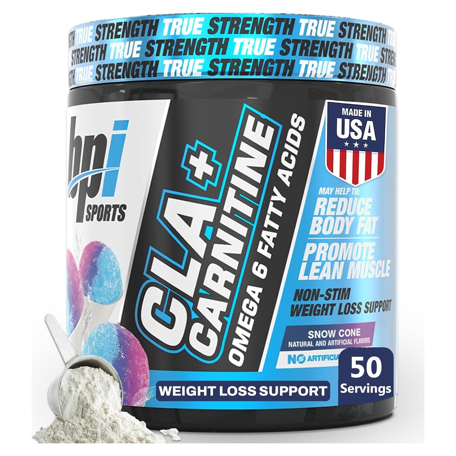 Suplemento BPI Sports CLA + Carnitina 349.6 g Sabor Nieve