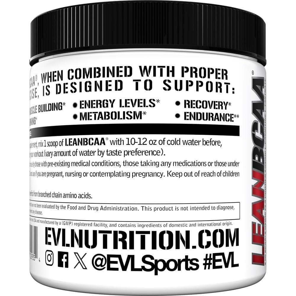 Evlution Lean BCAA Polvo Sin Estimulantes 317g Sabor Fruta Punch