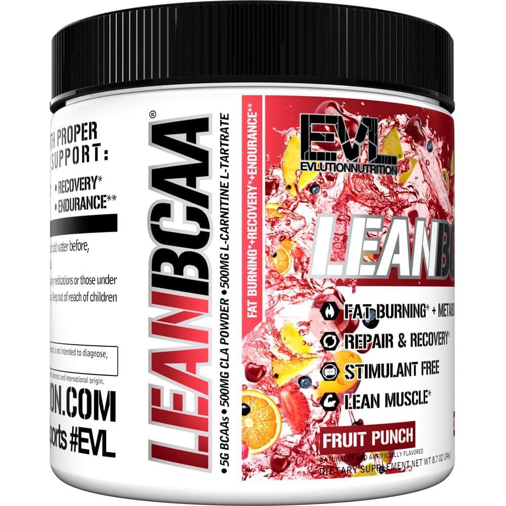Evlution Lean BCAA Polvo Sin Estimulantes 317g Sabor Fruta Punch