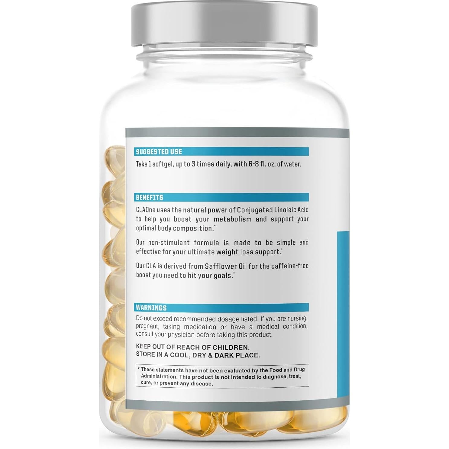 Suplemento CLAOne NutraOne - Ácido Linoleico Conjugado 90 Cápsulas