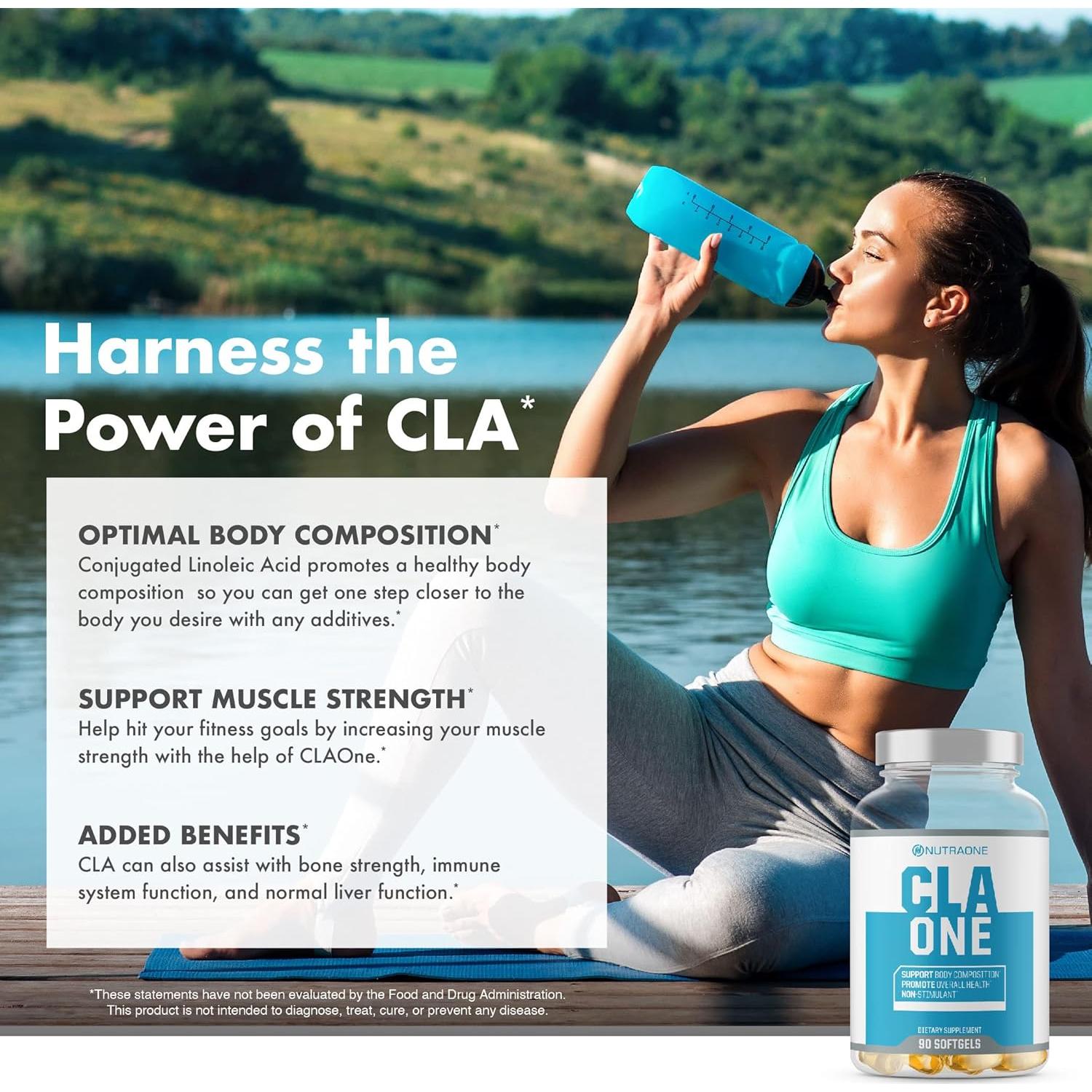 Suplemento CLAOne NutraOne - Ácido Linoleico Conjugado 90 Cápsulas