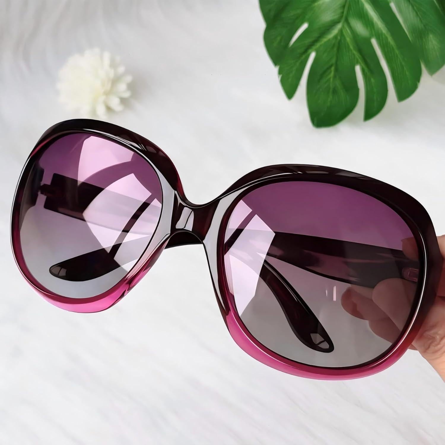 Gafas de sol grandes Joopin UV400 polarizadas moradas