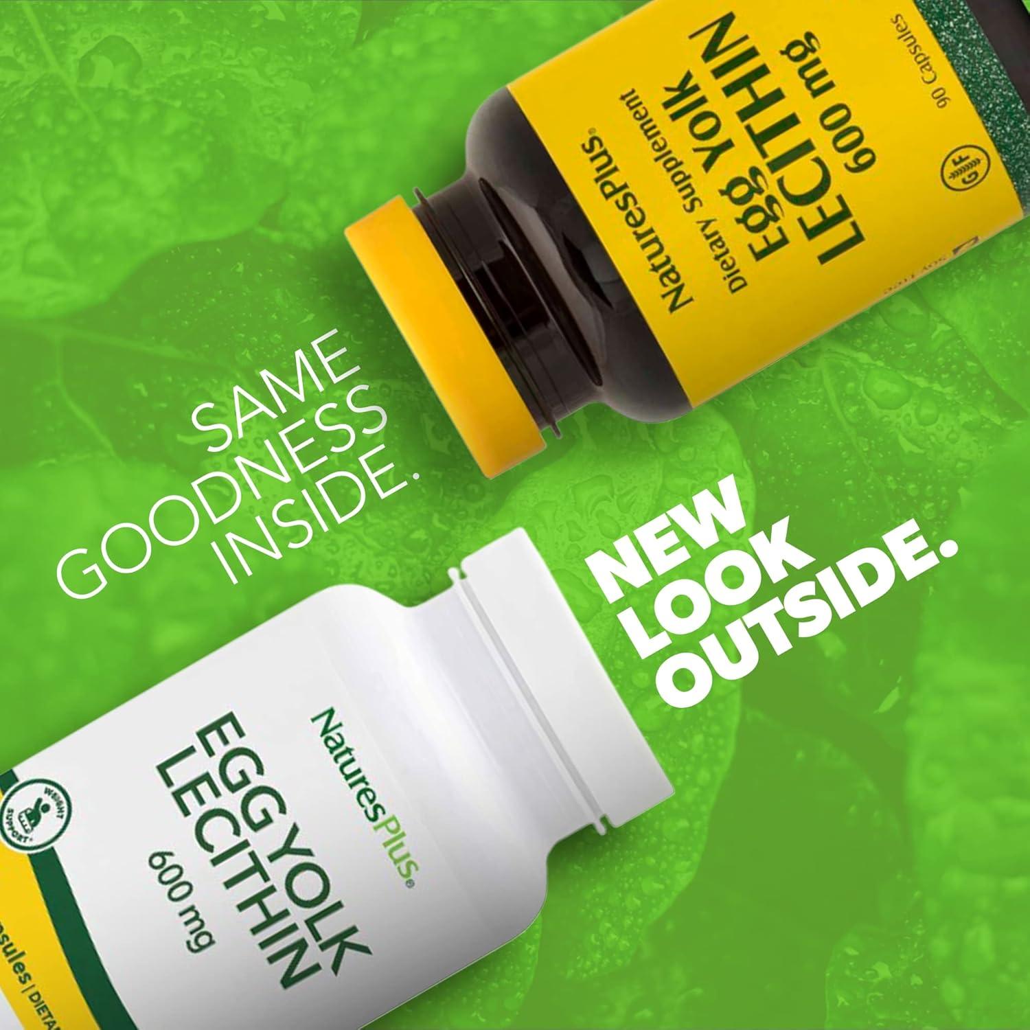 Lecitina de Yema de Huevo NaturesPlus 600 mg - 180 Cápsulas