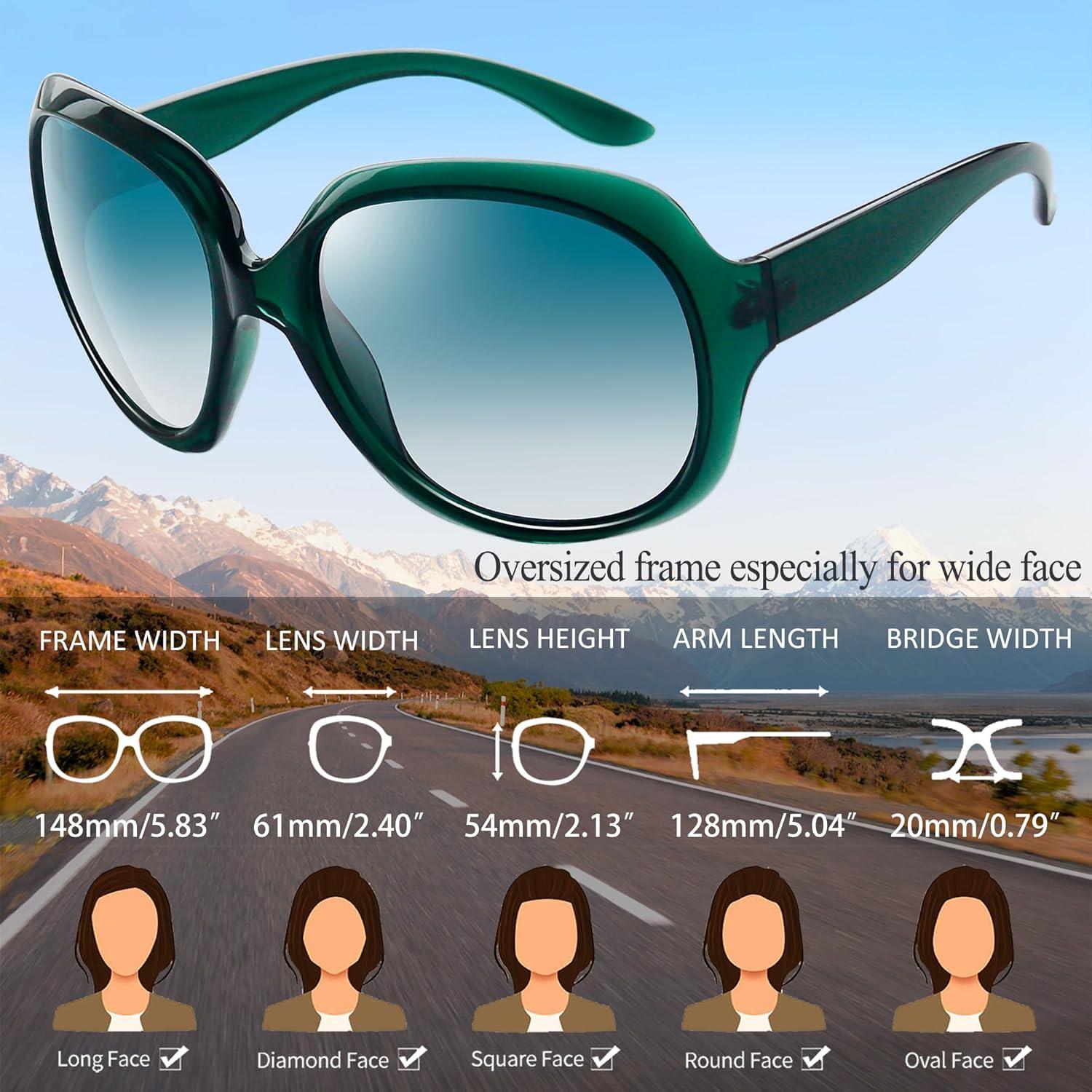 Gafas de sol grandes Joopin para mujeres, polarizadas UV400