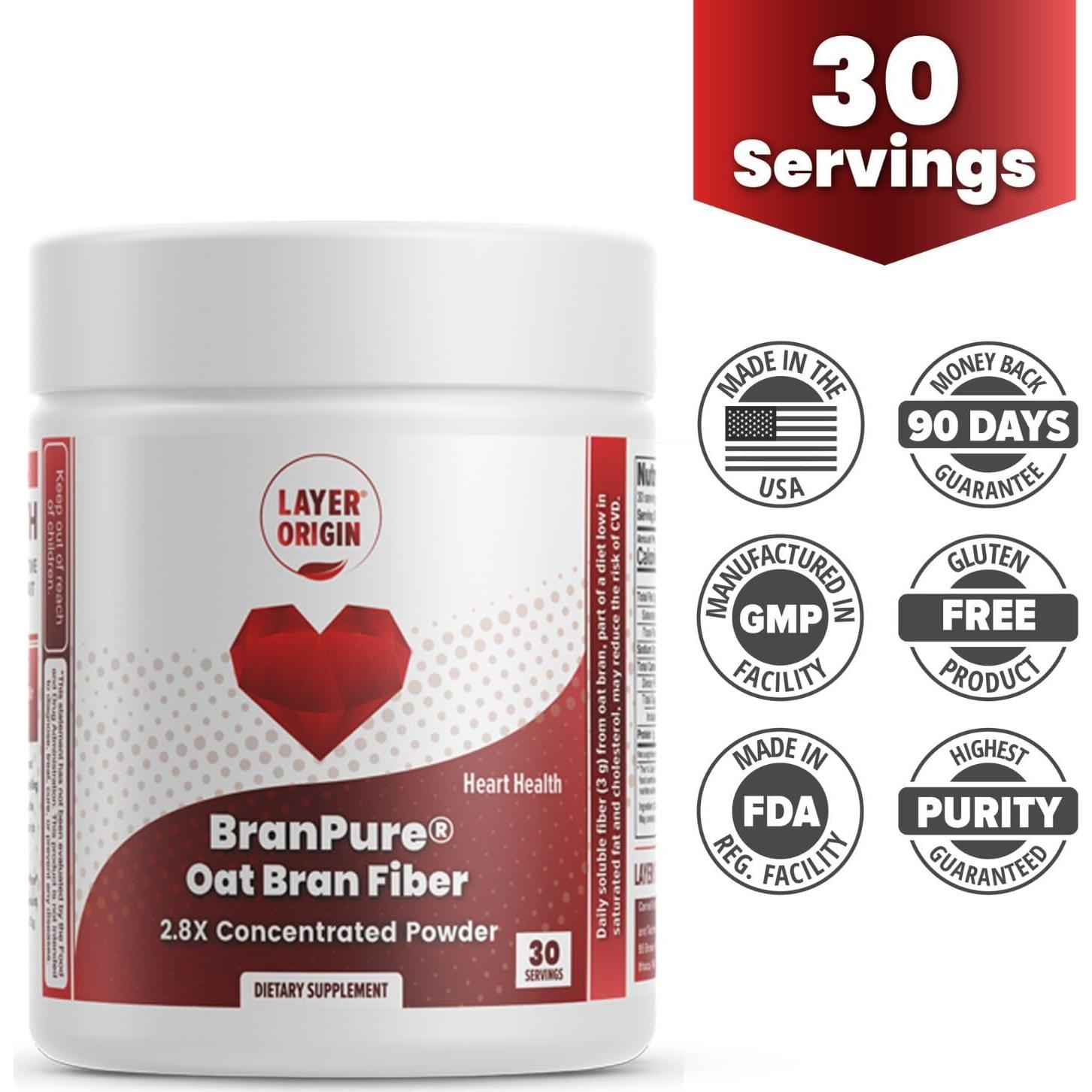 Polvo de Salvado de Avena BranPure 214g - Fibra Soluble Salud Corazón