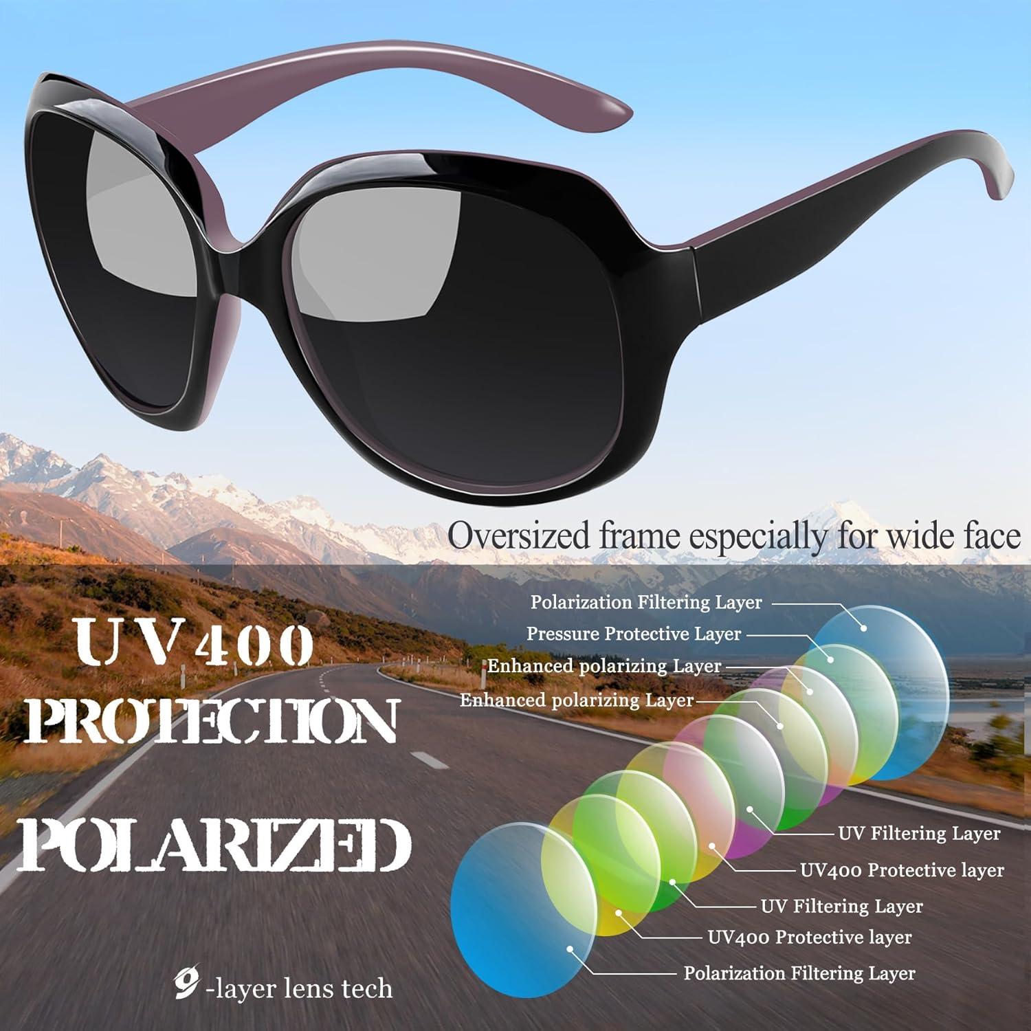 Gafas de sol grandes Joopin UV400 polarizadas para mujeres