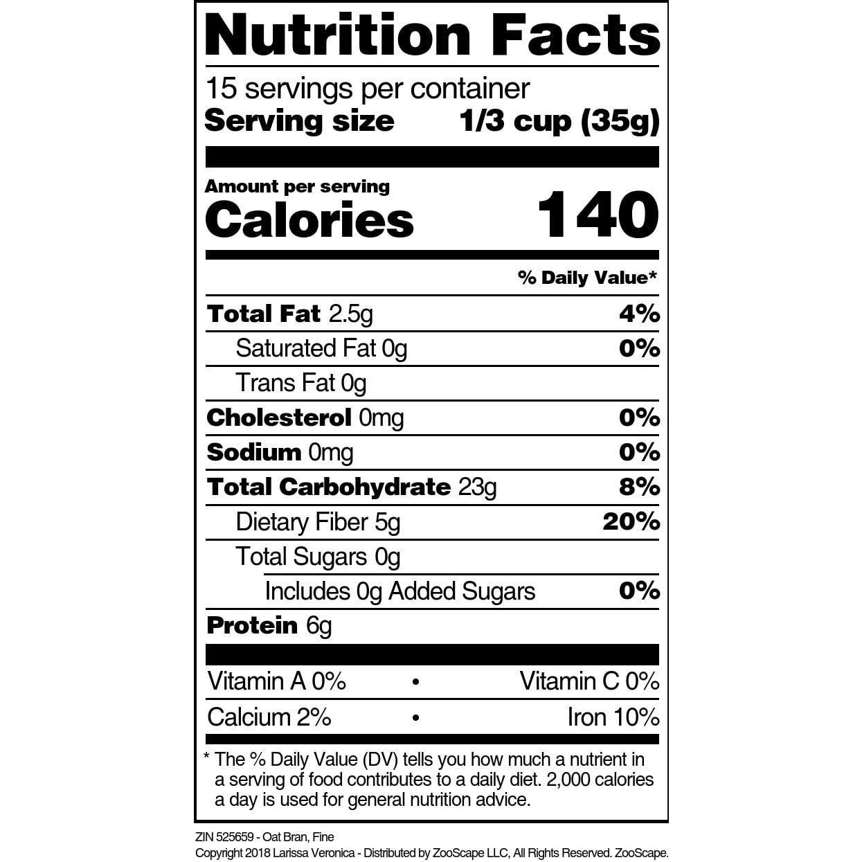 Salvado de Avena Fino Larissa Veronica 3 Paquetes de 480 g