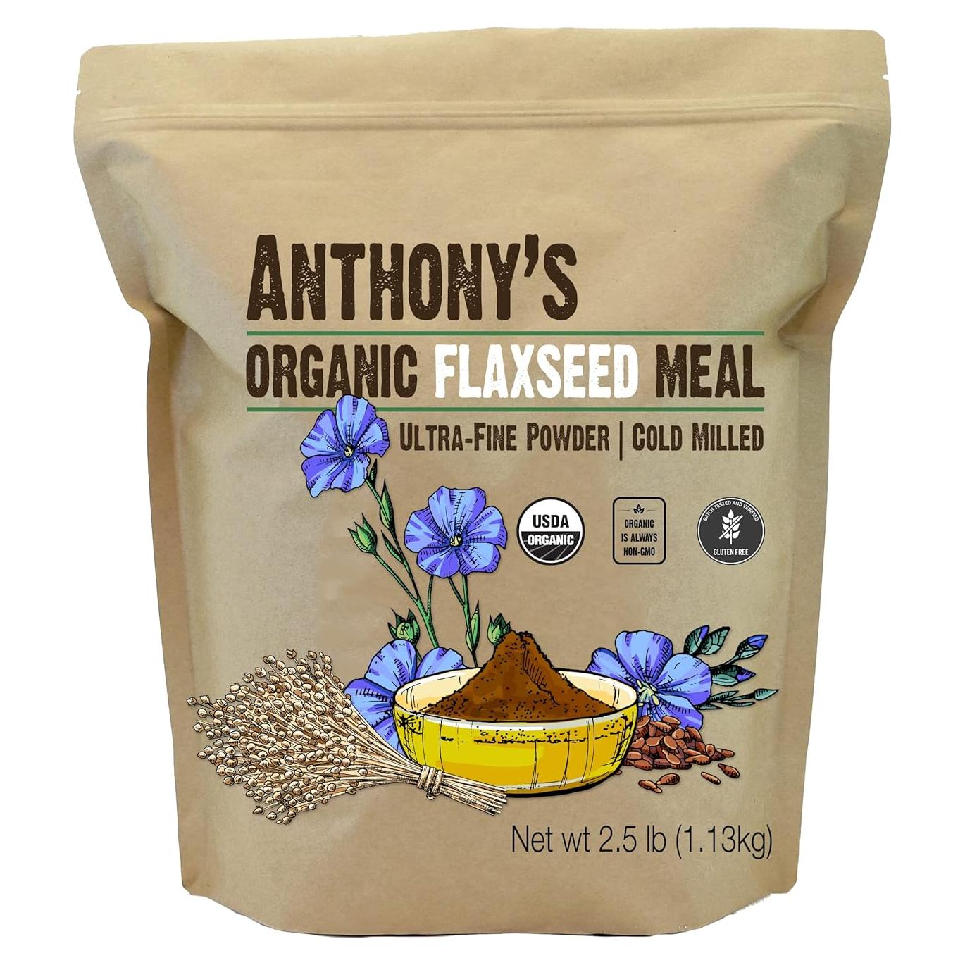 Harina de Semilla de Lino Orgánica Anthony's 1.13 kg Sin Gluten