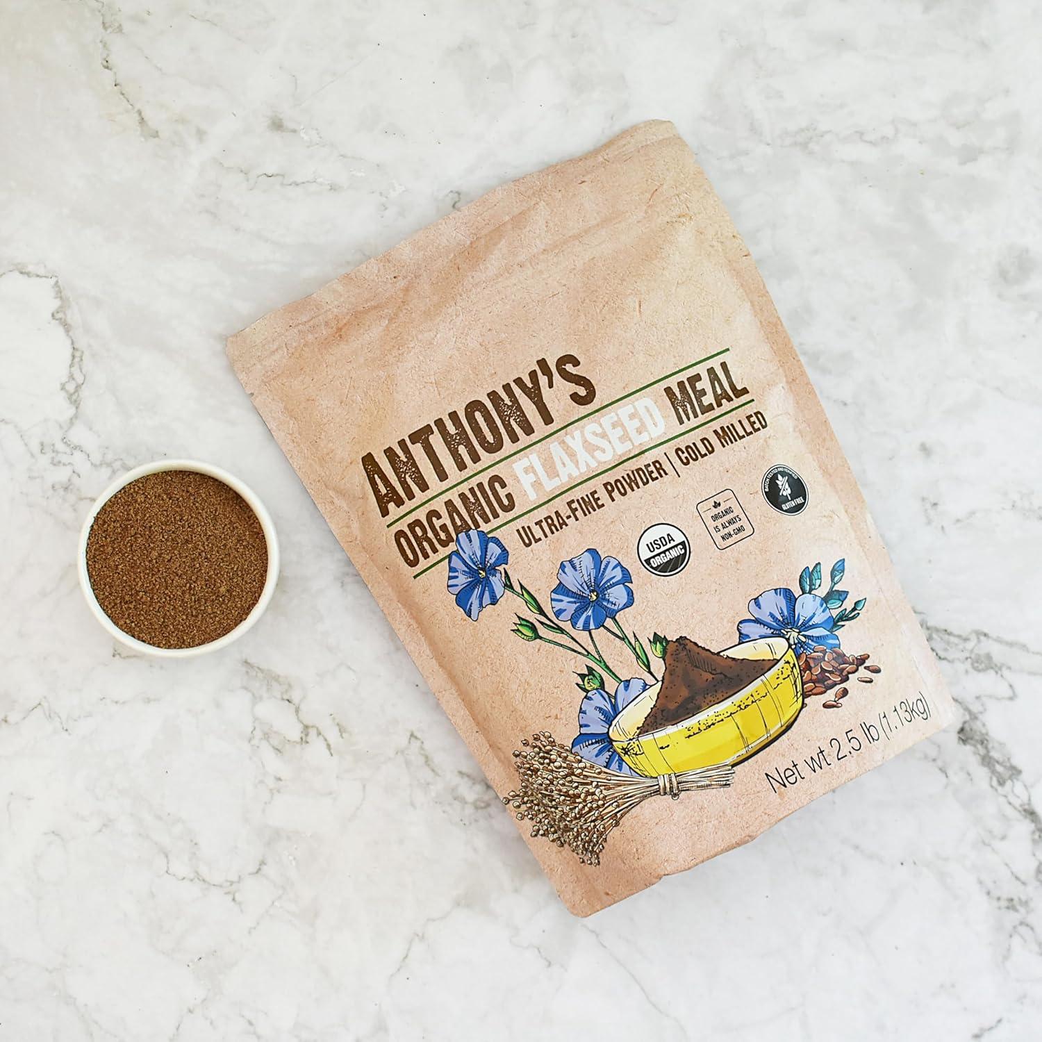 Harina de Semilla de Lino Orgánica Anthony's 1.13 kg Sin Gluten