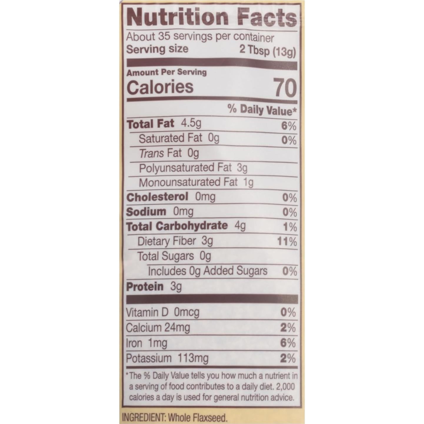 Harina de Semilla de Lino Bob's Red Mill 454g - Vegana, No GMO