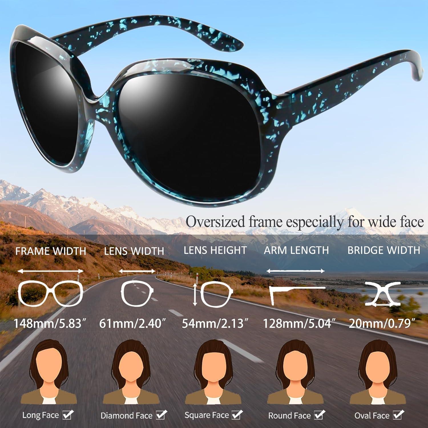 Gafas de sol grandes Joopin polarizadas UV400 para mujeres
