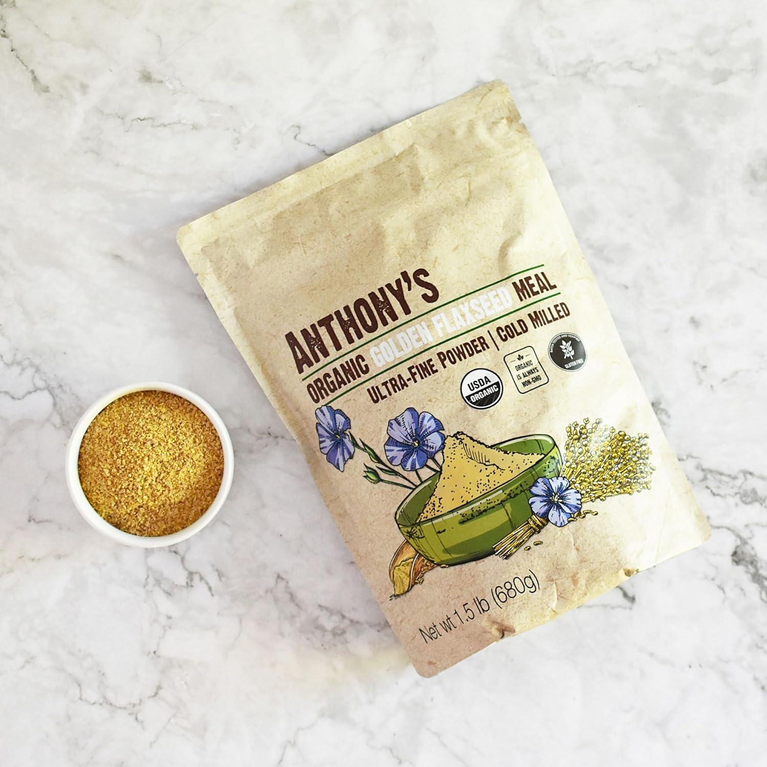 Harina de Linaza Dorada Orgánica Anthony's 0.68 kg Sin Gluten