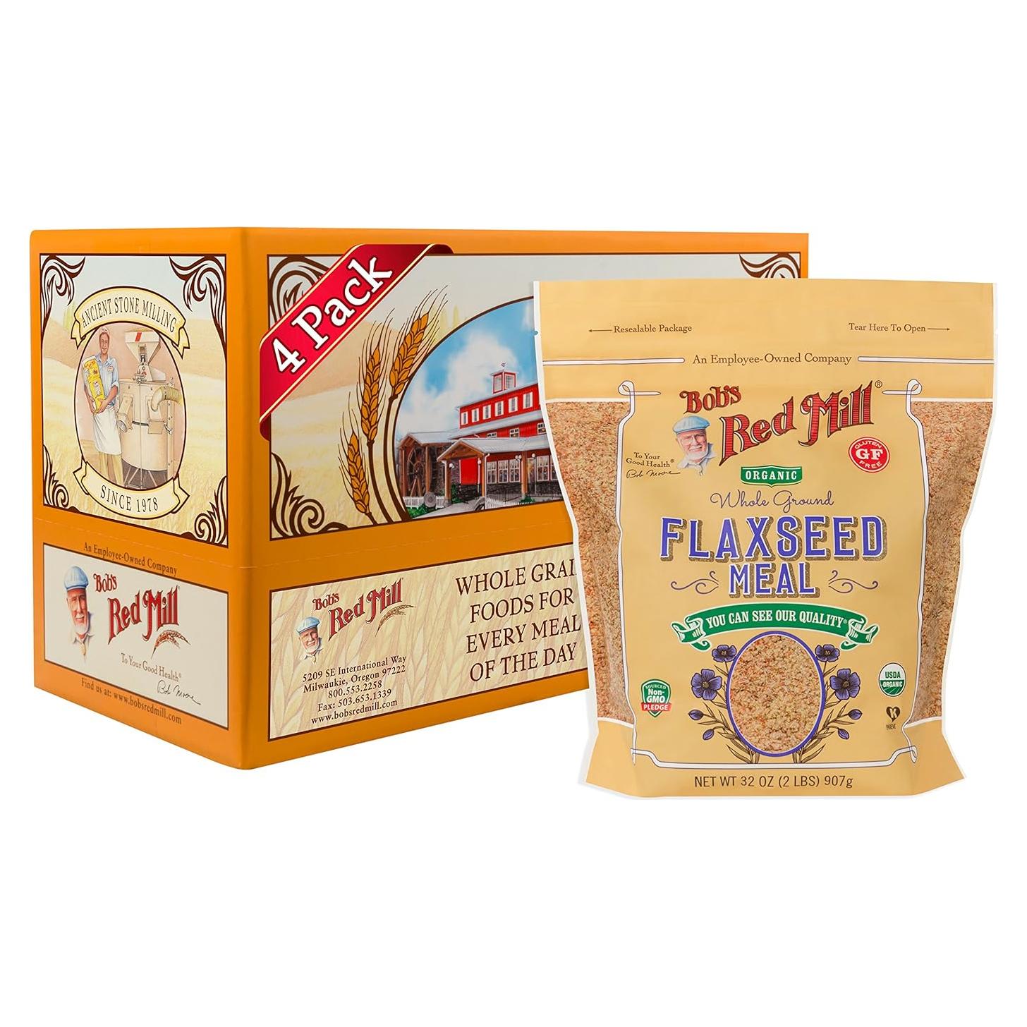 Harina de Semilla de Lino Orgánica Bob's Red Mill 4x0.91kg