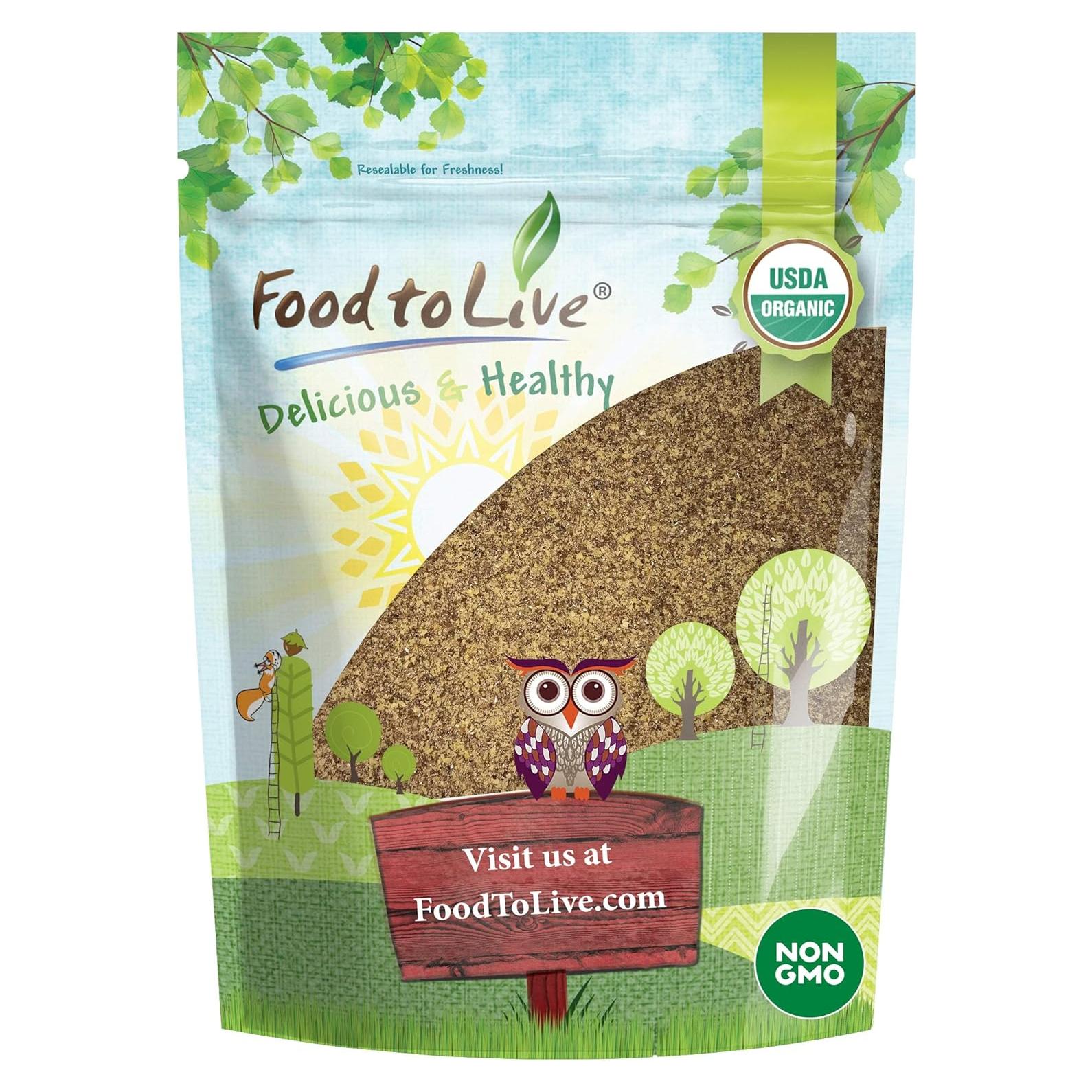 Harina de Semilla de Lino Marrón Orgánica Comida para Vivir 450g