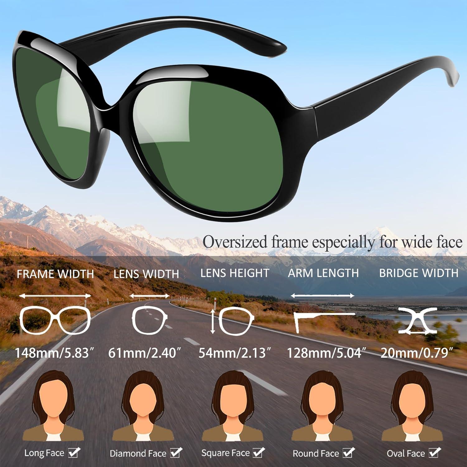 Gafas de sol grandes Joopin para mujer, polarizadas UV400