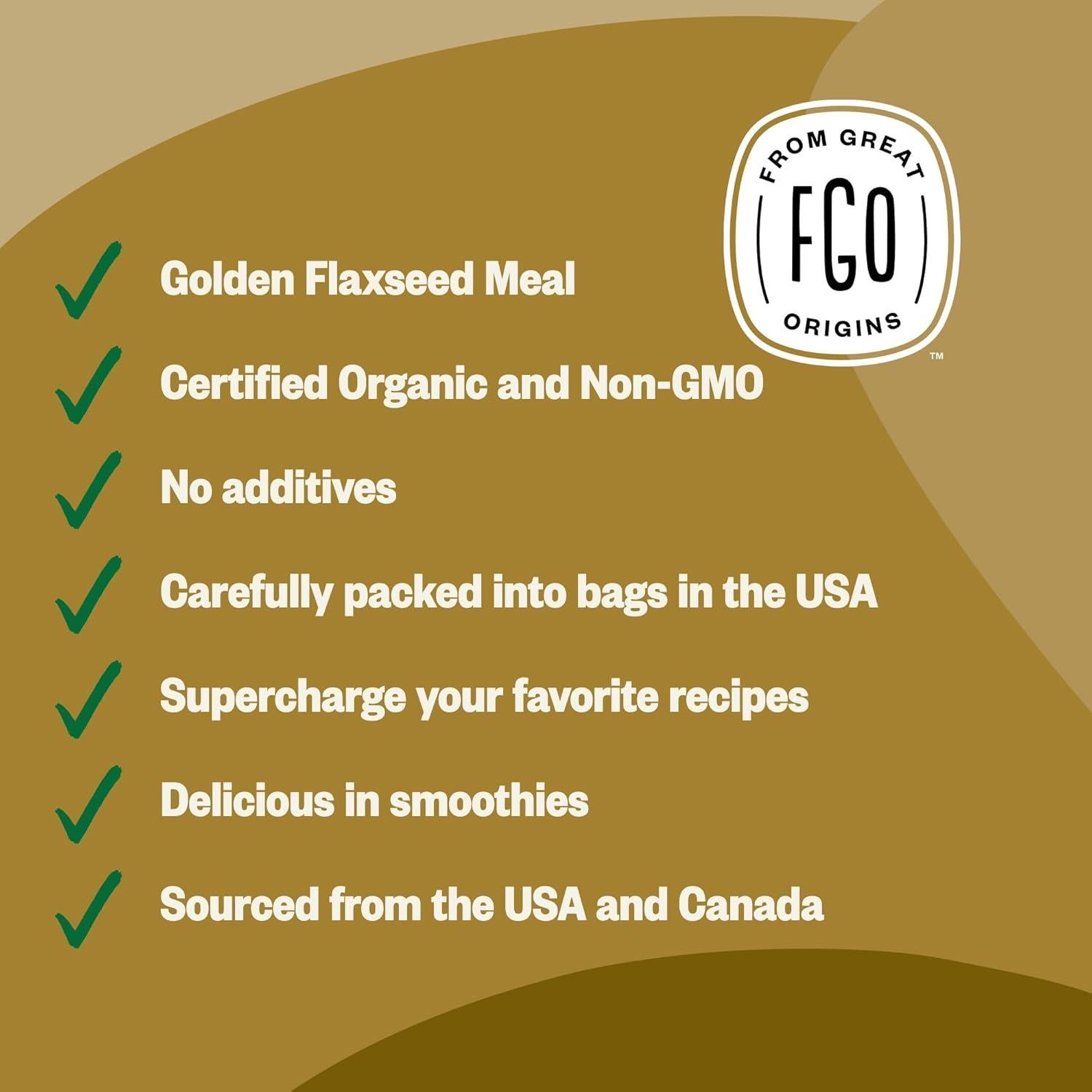 Harina de Semilla de Linaza Dorada Orgánica FGO 453g