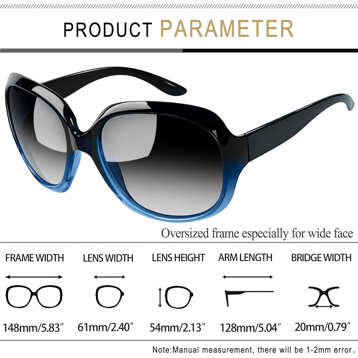 Gafas de sol grandes Joopin UV400 polarizadas para mujer