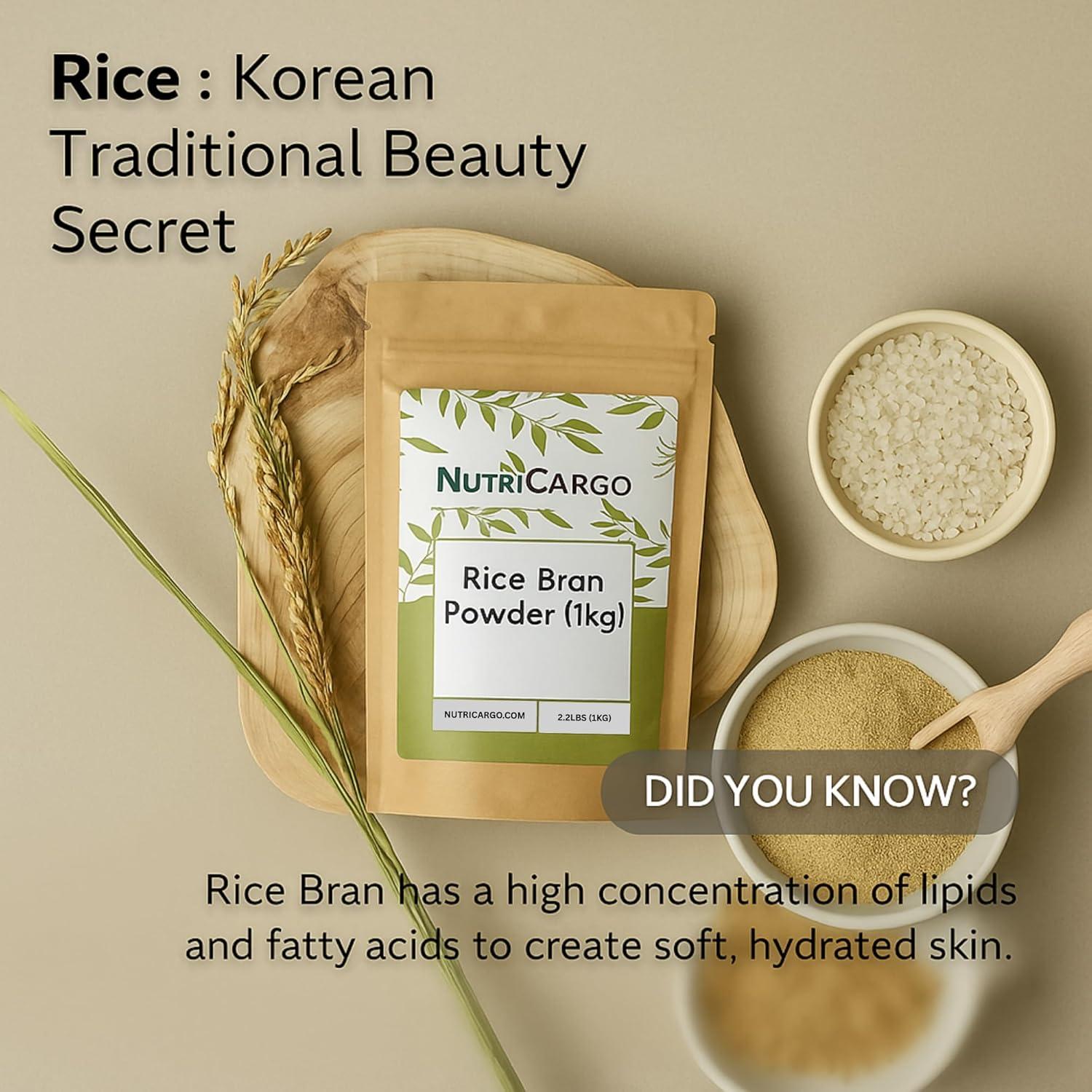 Polvo de Salvado de Arroz NutriCargo 1000g - Superalimento para Batidos