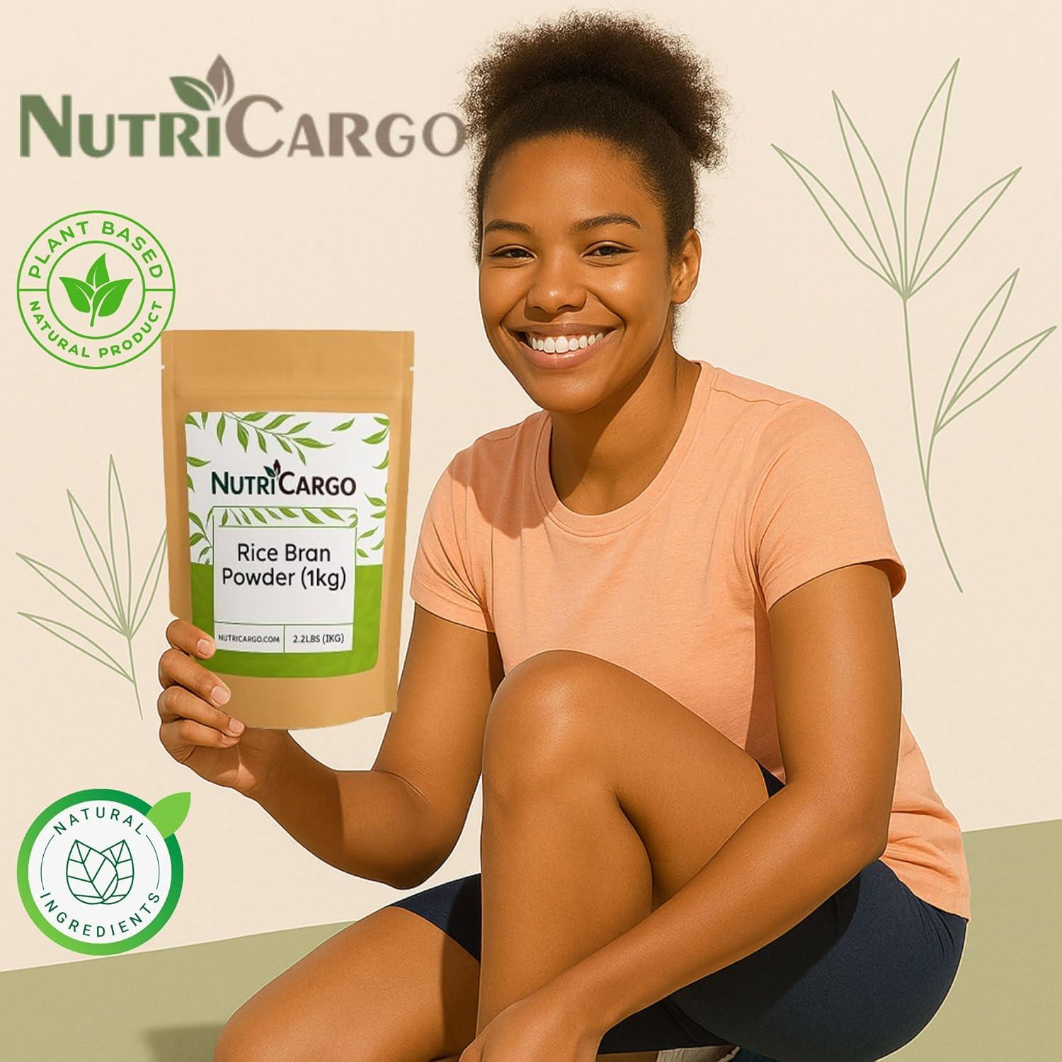 Polvo de Salvado de Arroz NutriCargo 1000g - Superalimento para Batidos