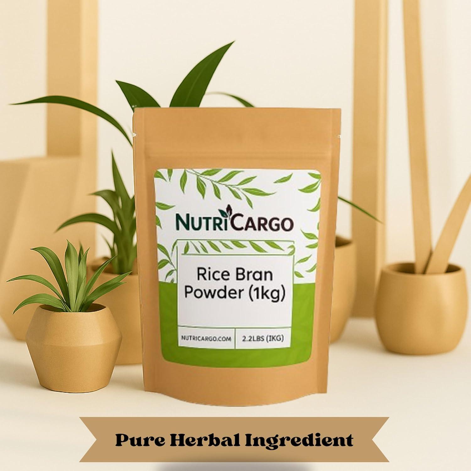 Polvo de Salvado de Arroz NutriCargo 1000g - Superalimento para Batidos